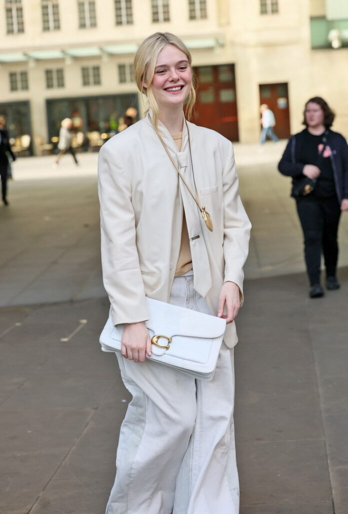 Elle Fanning and Dimitrius Schuster-Koloamatang Step Out Together at BBC Broadcasting House